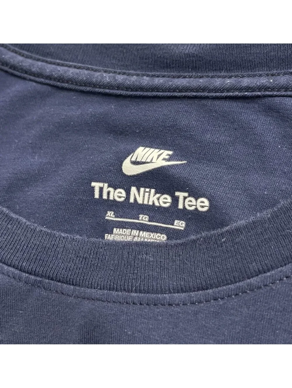 Nike Tee Navy Swoosh T-Shirt Men's XL
